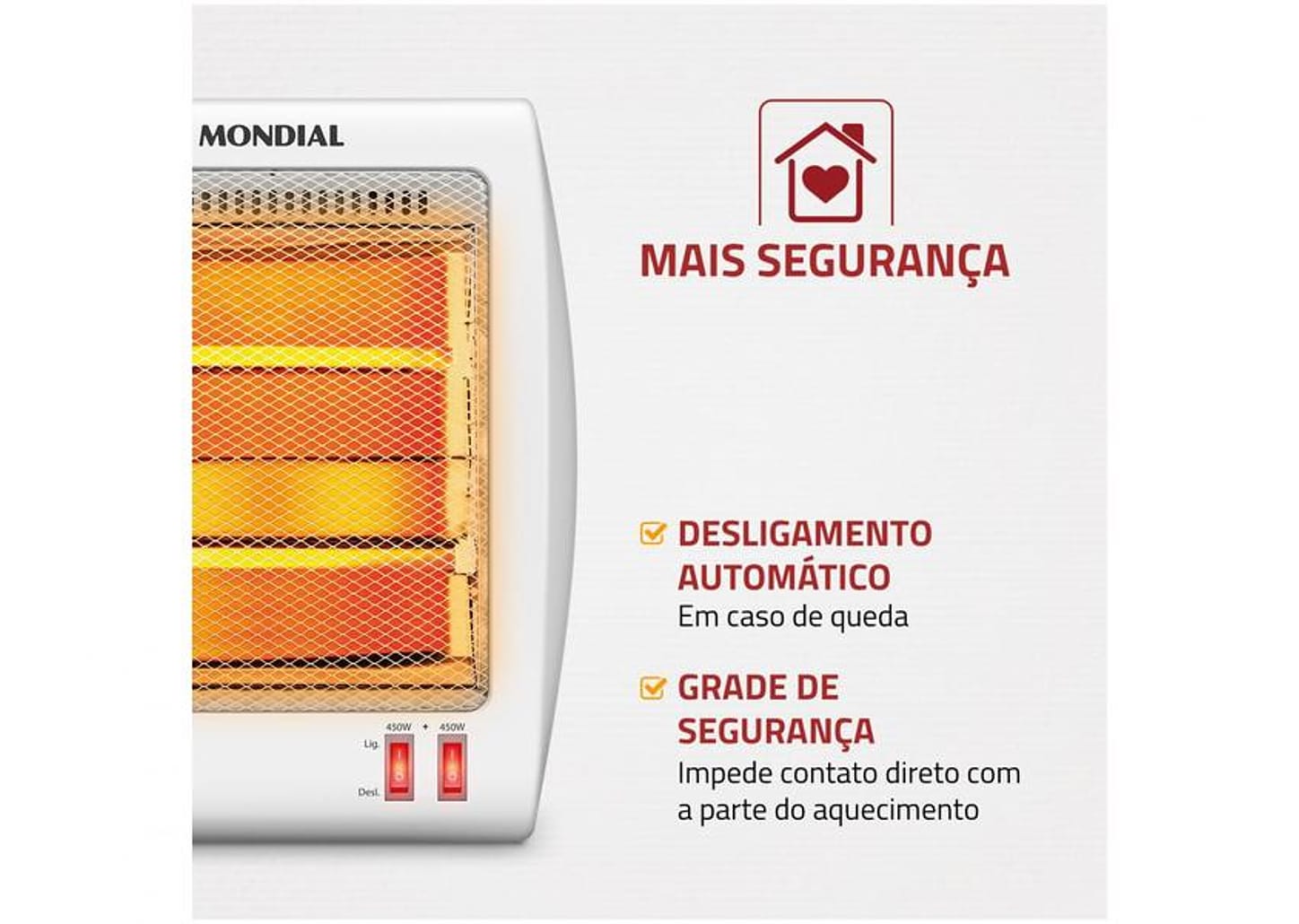 Aquecedor Quartzo Mondial A-15 Portátil