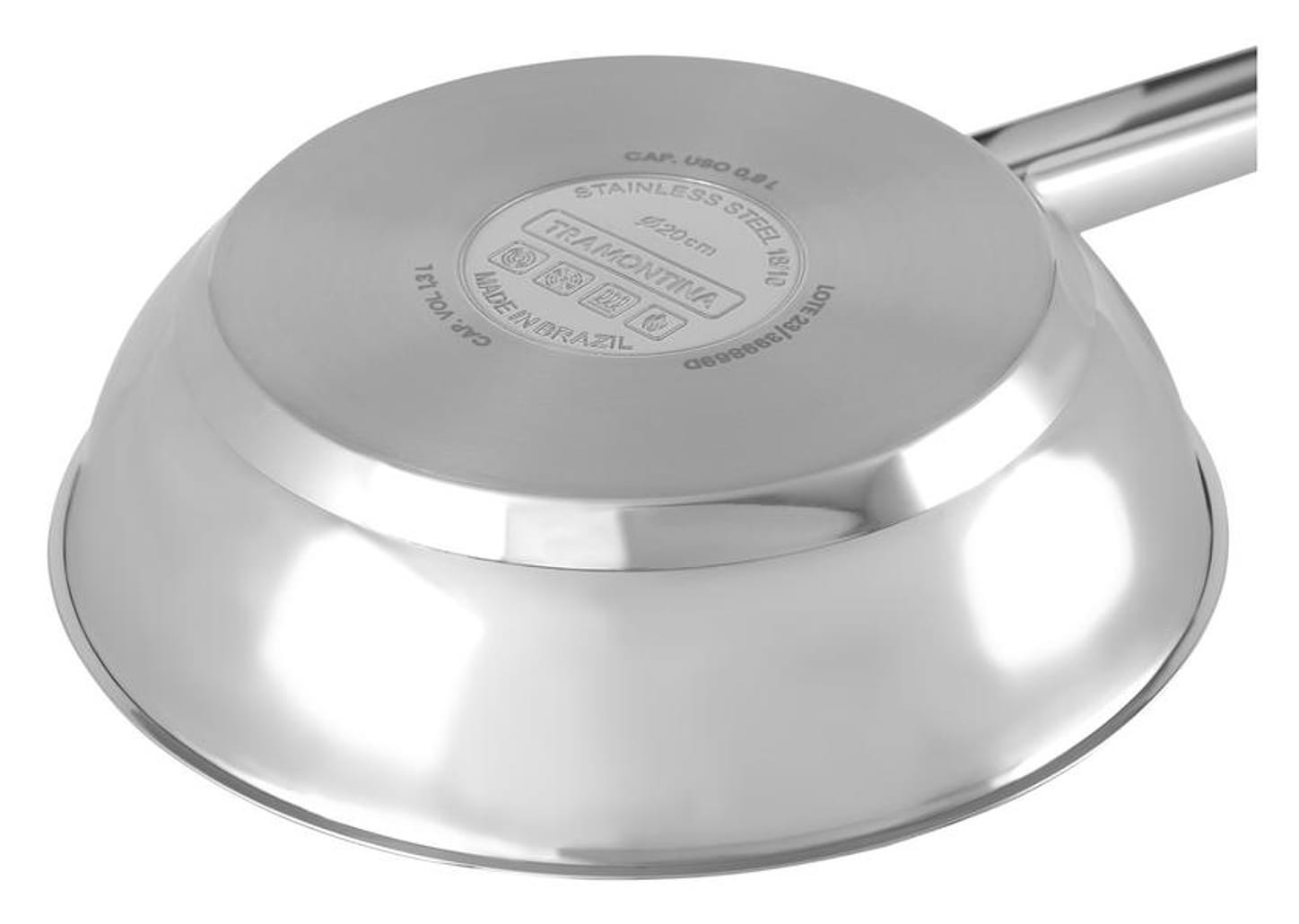 Jogo de Panelas Tramontina Inox Fundo Triplo 4 Peças Isis