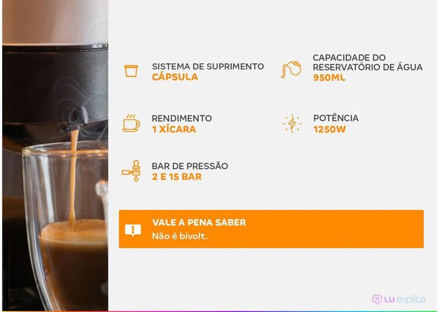 Cafeteira Espresso Tres Lov Preta