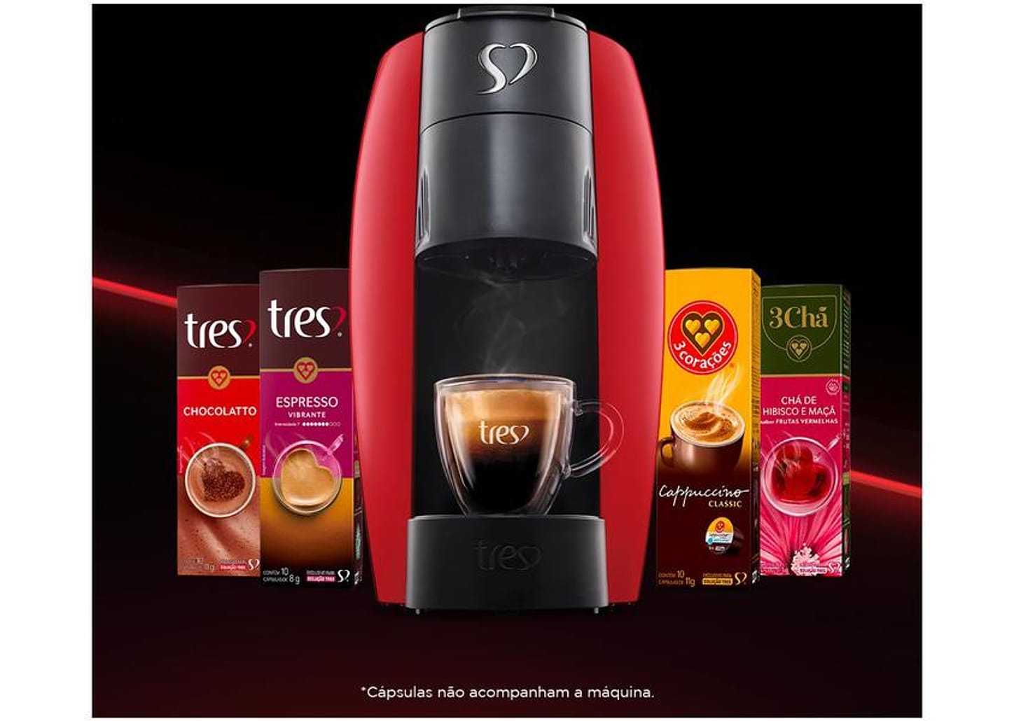 Cafeteira Espresso Tres Lov Vermelha