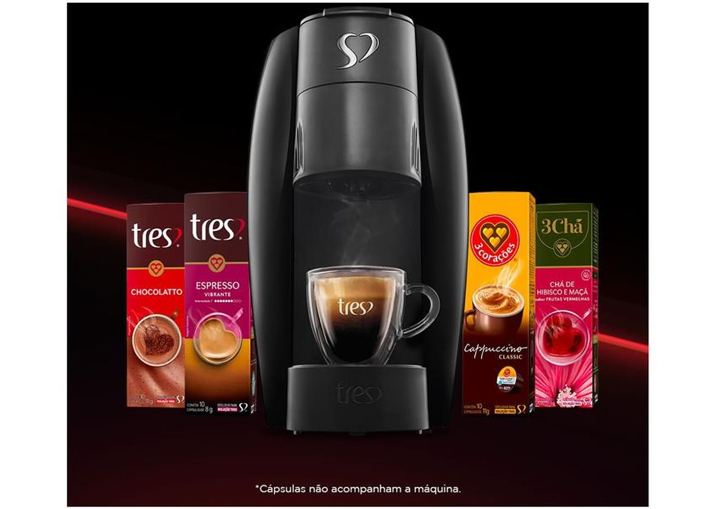 Cafeteira Espresso Tres Lov Preta