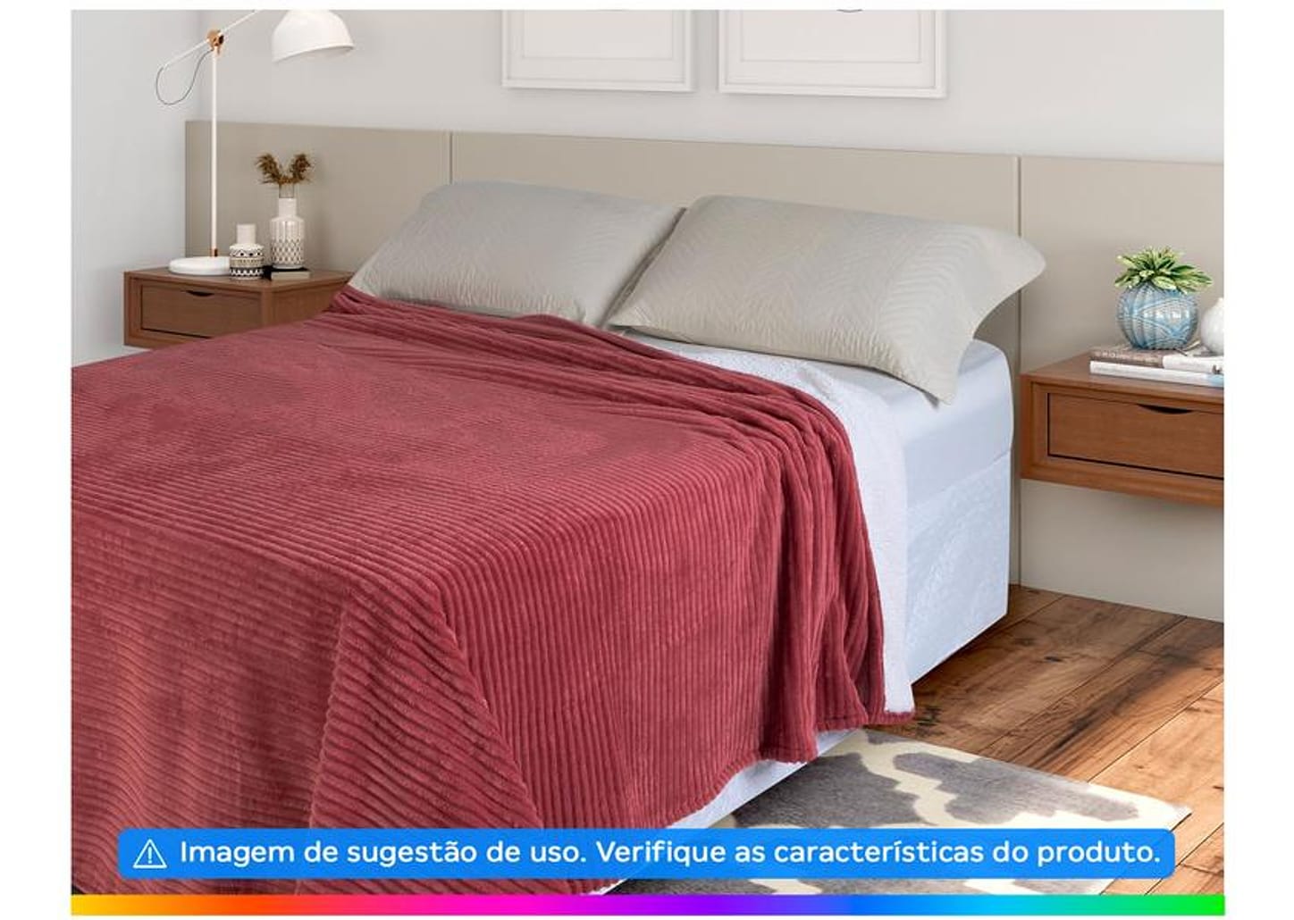 Cobertor Casal Jolitex Poliéster Dyuri Cardeal