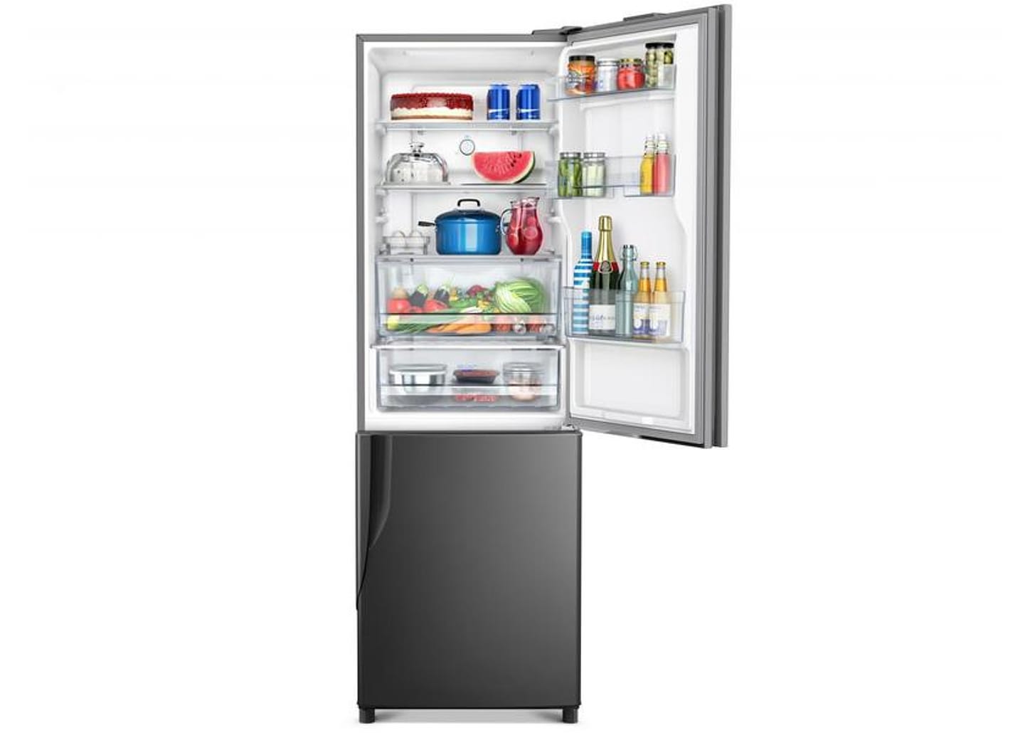 Geladeira/Refrigerador Panasonic Frost Free - Inverse Titânio 397L NR-BB41PV1TA