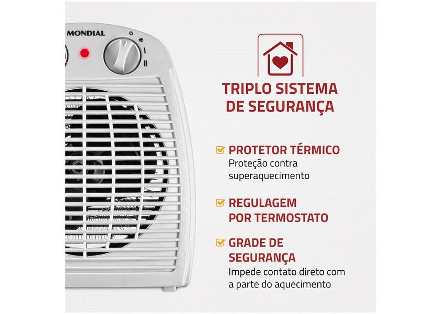 Aquecedor Termoventilador Mondial A-08 Portátil