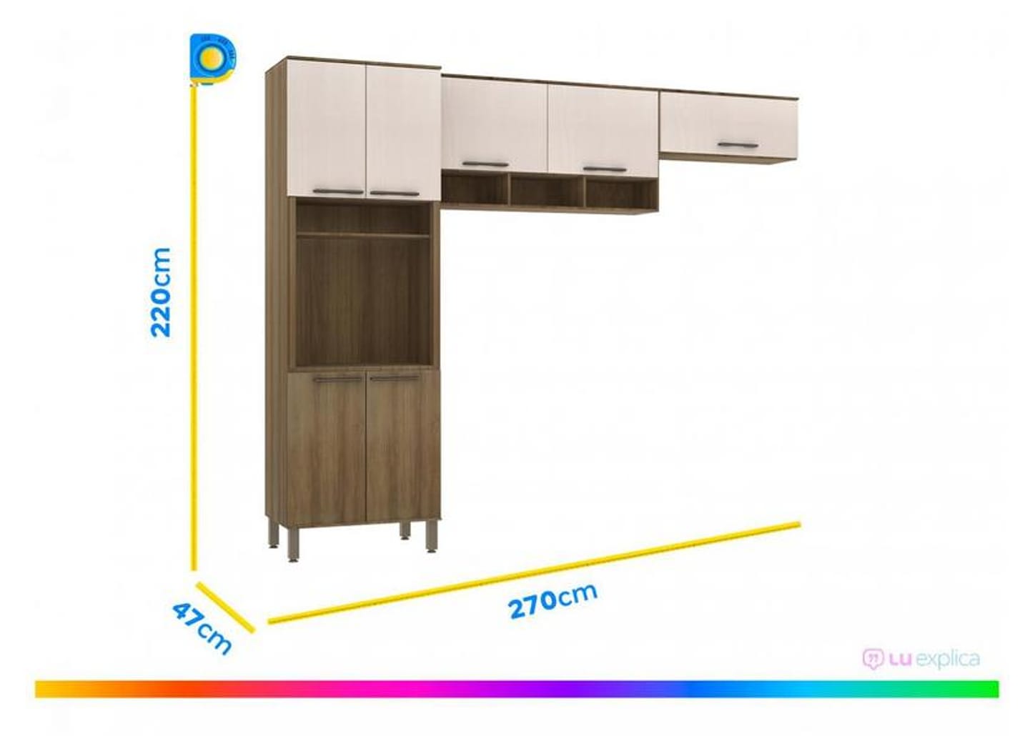 Cozinha Compacta Luciane Suíça 7 Portas