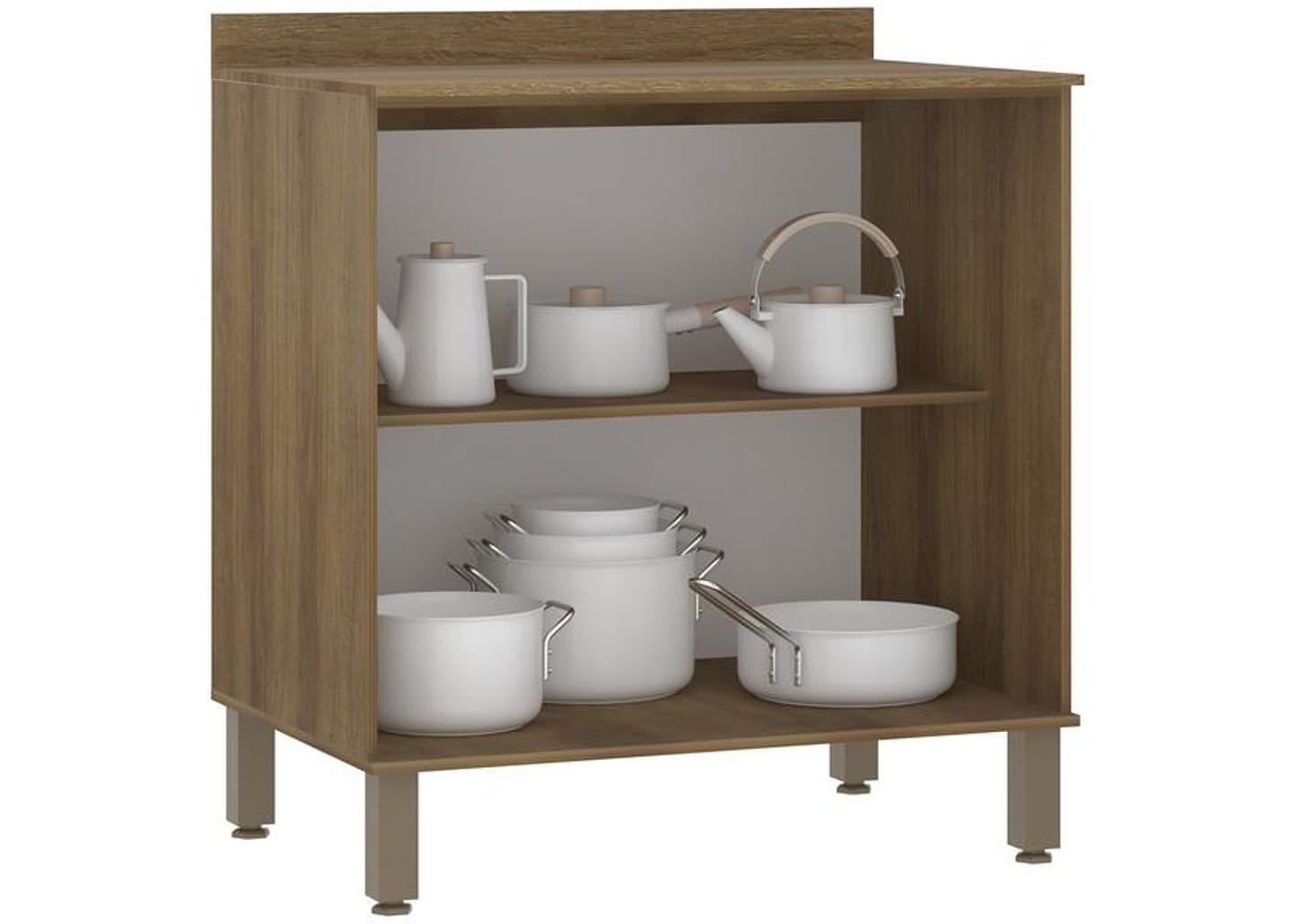 Balcão de Cozinha com Tampo para Cooktop Luciane 2 Portas Suíça
