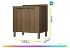 Balcão de Cozinha com Tampo para Cooktop Luciane 2 Portas Suíça