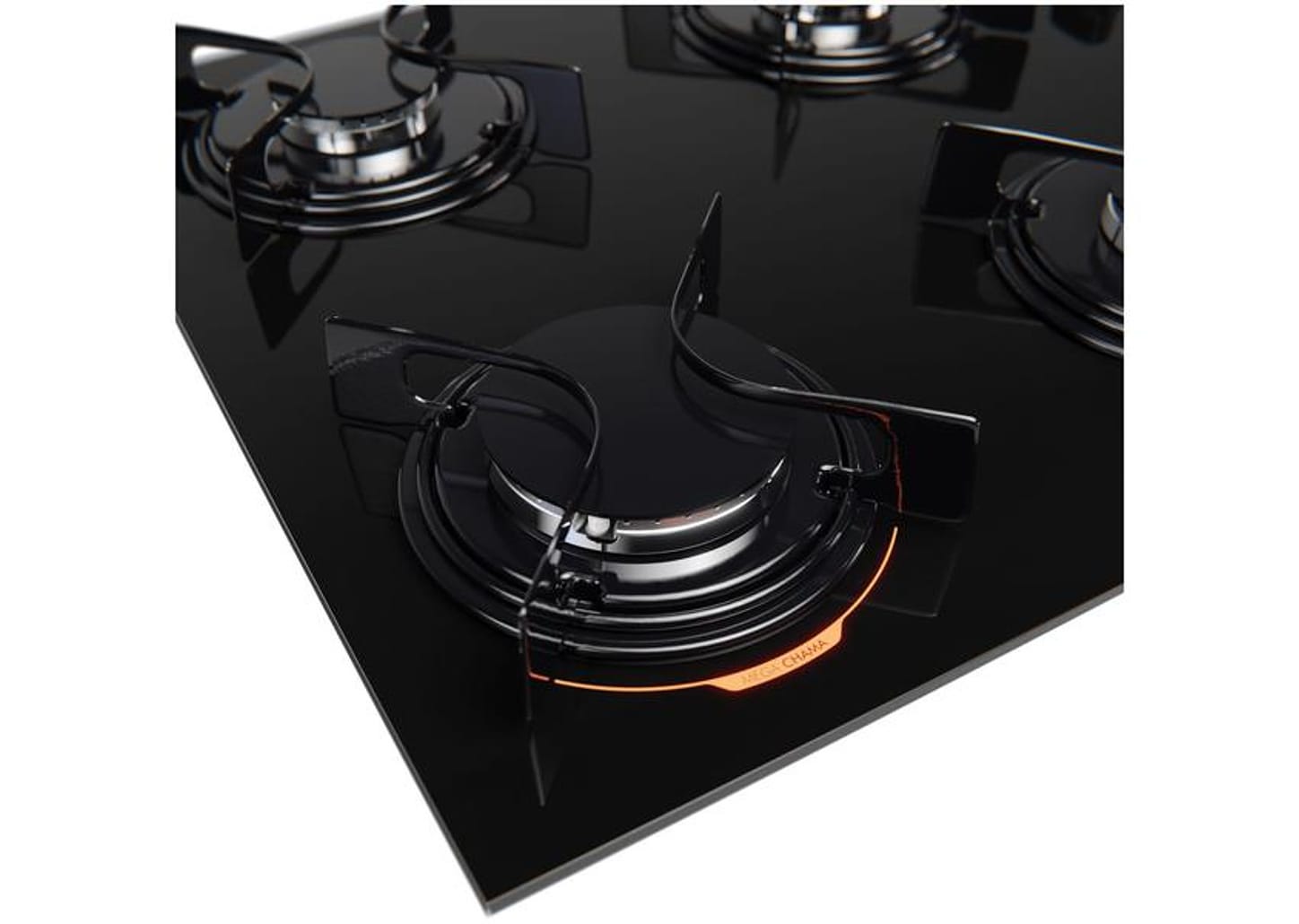 Cooktop 4 Bocas a Gás GLP Atlas Preto U Top