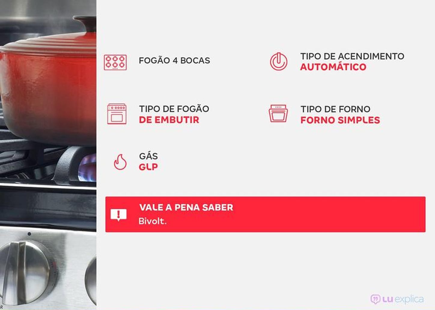 Fogão 4 Bocas de Embutir Dako Mesa de Vidro - Preto Acendimento Automático Diplomata