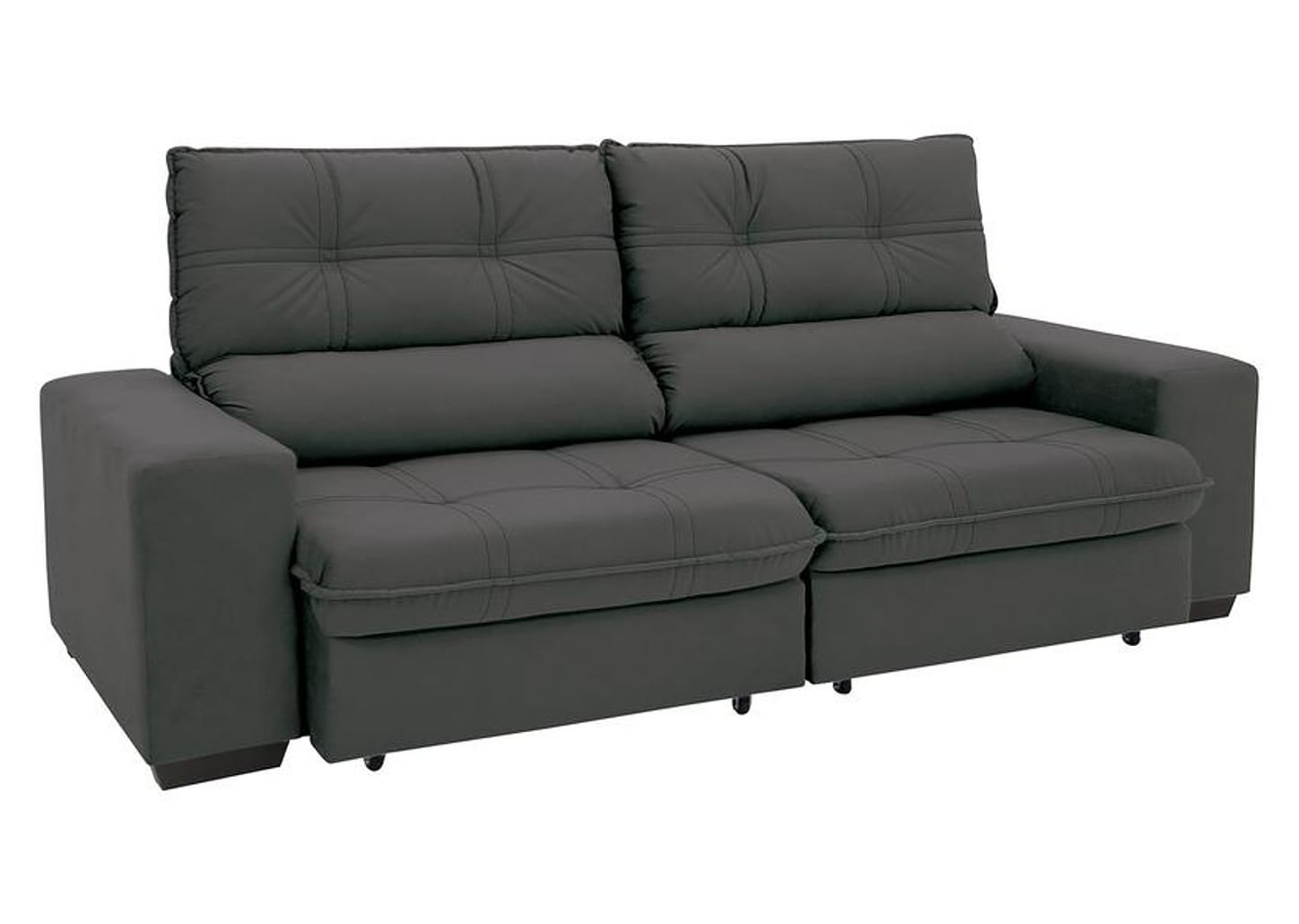 Sofá Retrátil Reclinável 4 Lugares Suede Brunello Linoforte