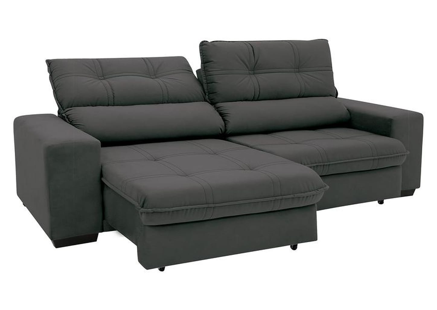 Sofá Retrátil Reclinável 4 Lugares Suede Brunello Linoforte