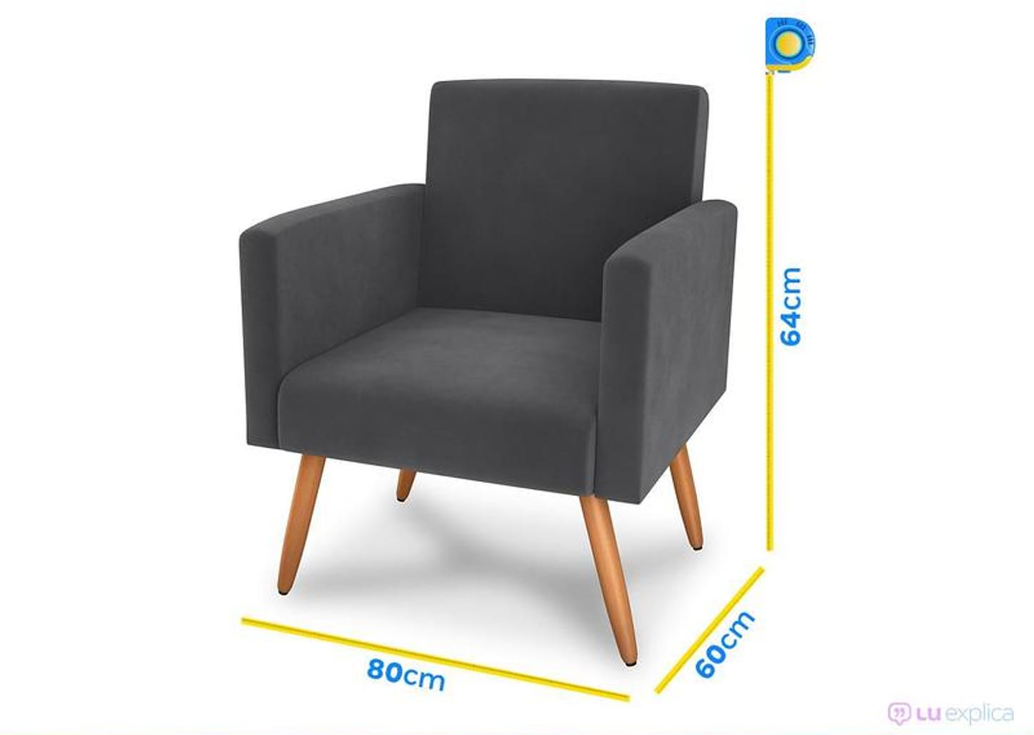 Poltrona Decorativa Moderna Matrix Dallas