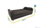 Sofá-cama Casal 3 Lugares Reclinável Veludo Matrix Emília