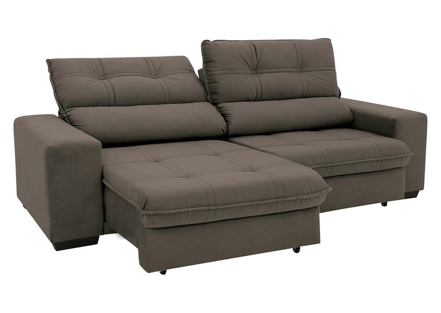 Sofá Retrátil Reclinável 3 Lugares Suede Brunello Linoforte