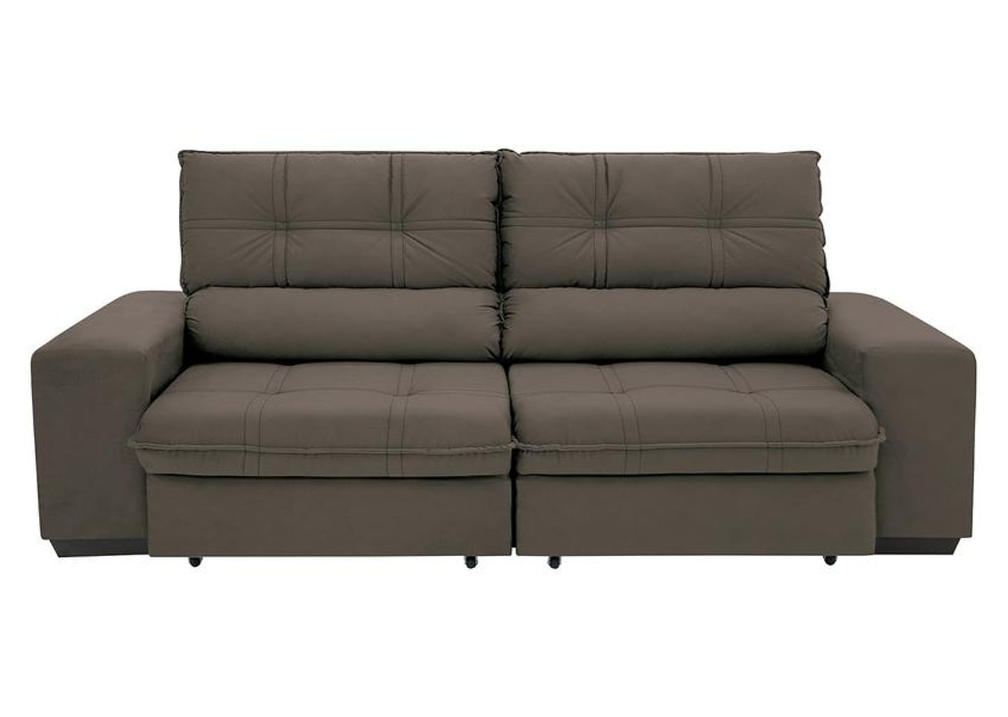Sofá Retrátil Reclinável 3 Lugares Suede Brunello Linoforte
