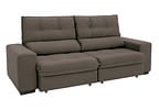Sofá Retrátil Reclinável 3 Lugares Suede Brunello Linoforte