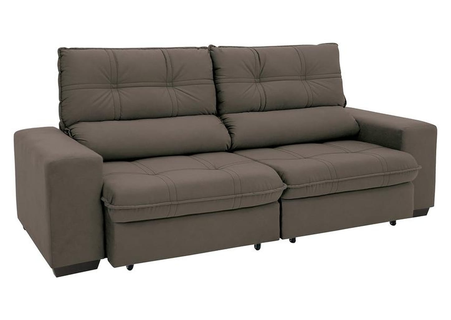 Sofá Retrátil Reclinável 3 Lugares Suede Brunello Linoforte