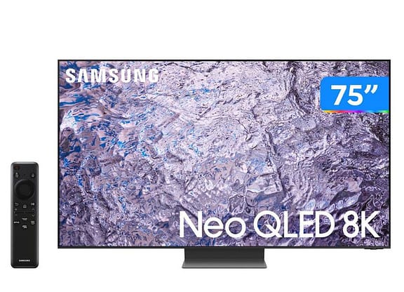 Smart TV 75” 8K Neo QLED Samsung QN75QN800 120Hz Wi-Fi Bluetooth HDMI USB
