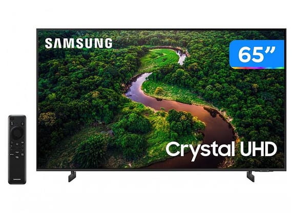 Smart TV 65” UHD 4K LED Crystal Samsung 65CU8000 - Wi-Fi Bluetooth Alexa 3 HDMI