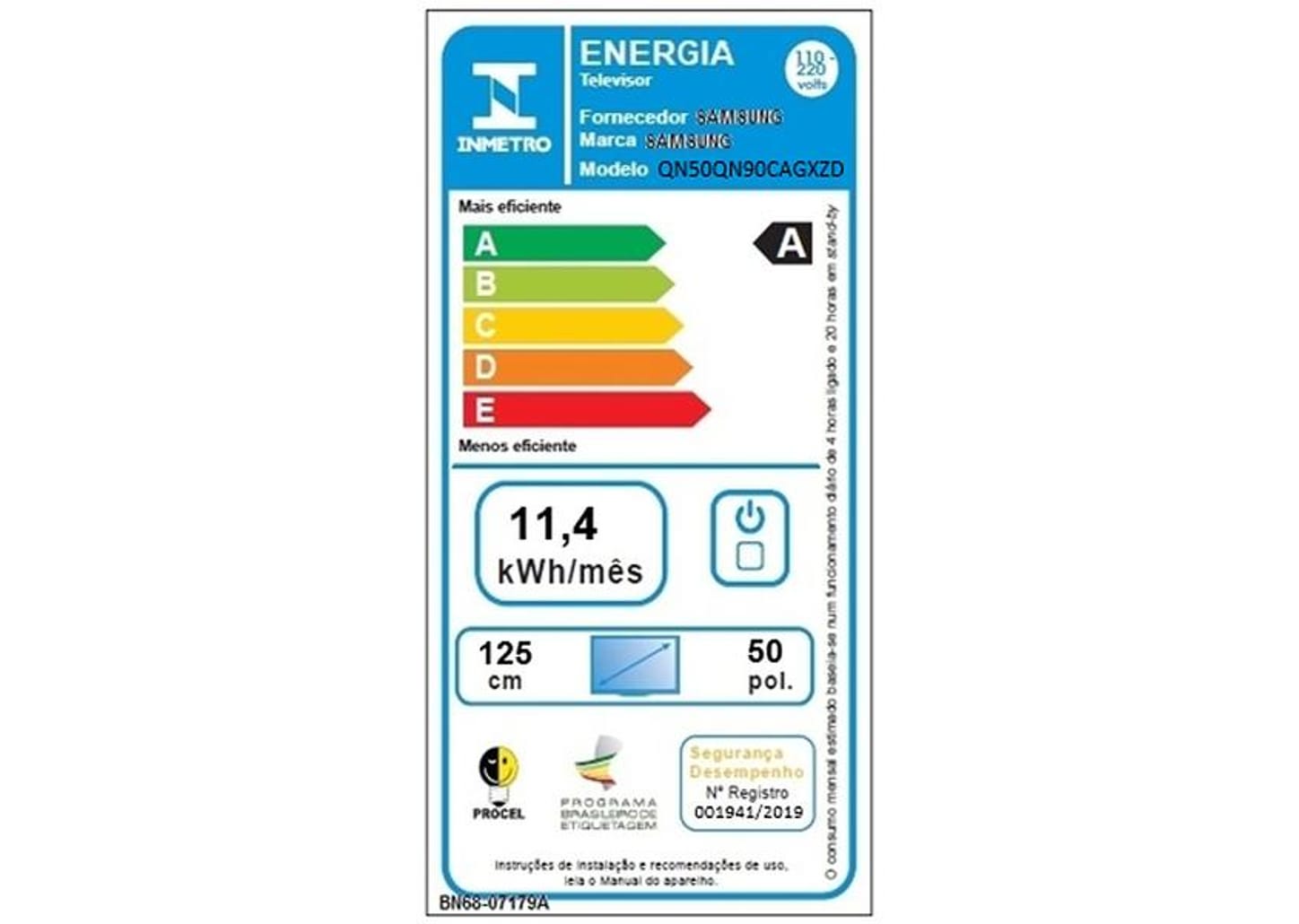 Smart TV 50” 4K NEO QLED Samsung QN50QN90CA - Gaming TV 144Hz Wi-Fi Bluetooth