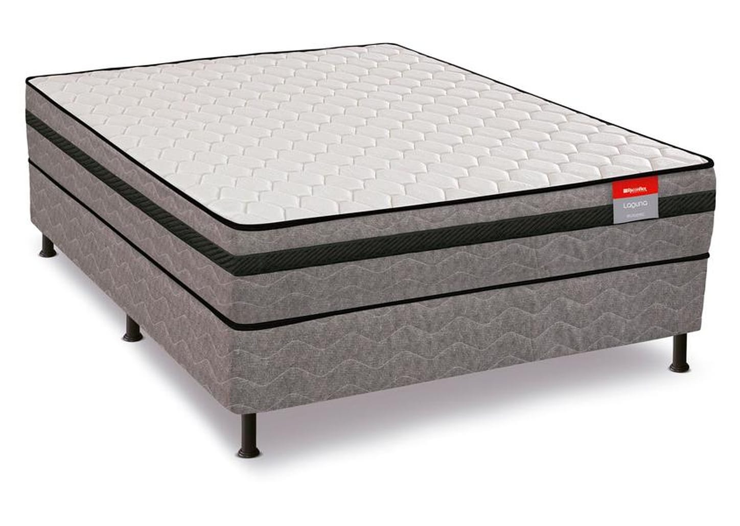 Cama Box Casal Reconflex Conjugada de Mola - Ensacada 52x138x188cm Laguna