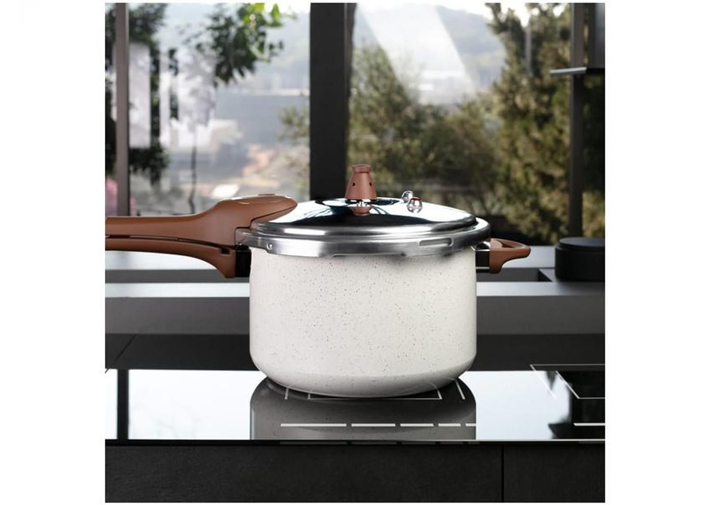 Panela de Pressão Brinox 4,2L Bege Vanilla - Ceramic Life Pressure