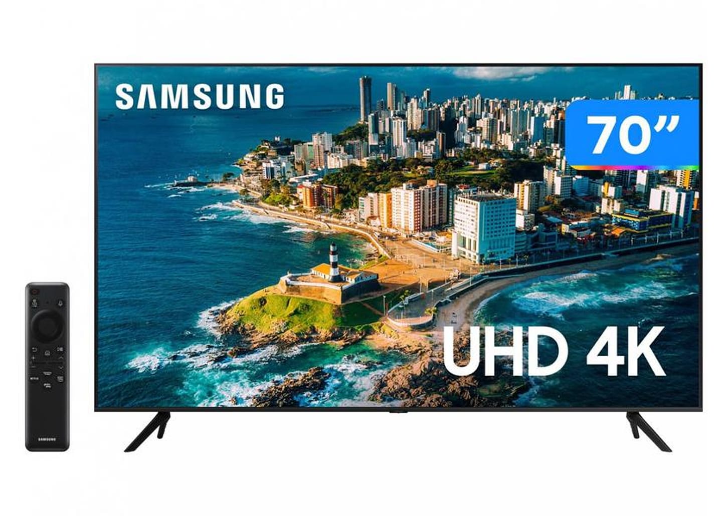 Smart TV 70” UHD 4K LED Samsung 70CU7700 - Wi-Fi Bluetooth Alexa 3 HDMI