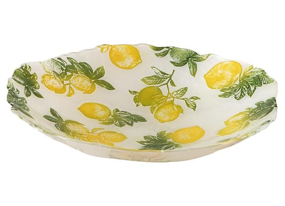 Centro de Mesa de Vidro Redondo Nell Limão