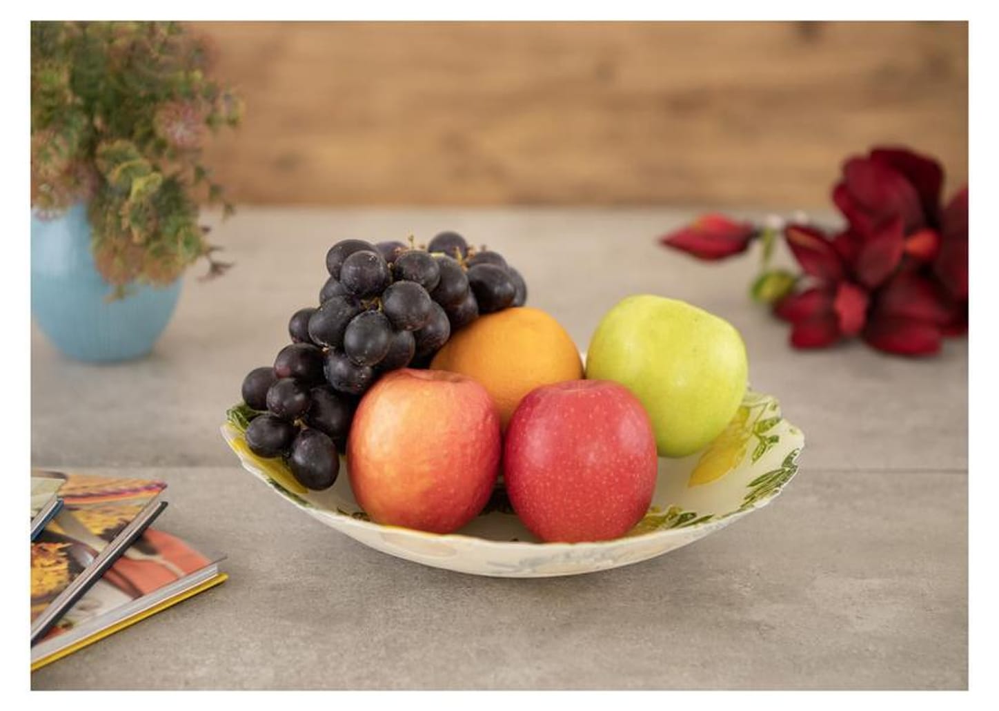 Centro de Mesa de Vidro Redondo Nell Limão