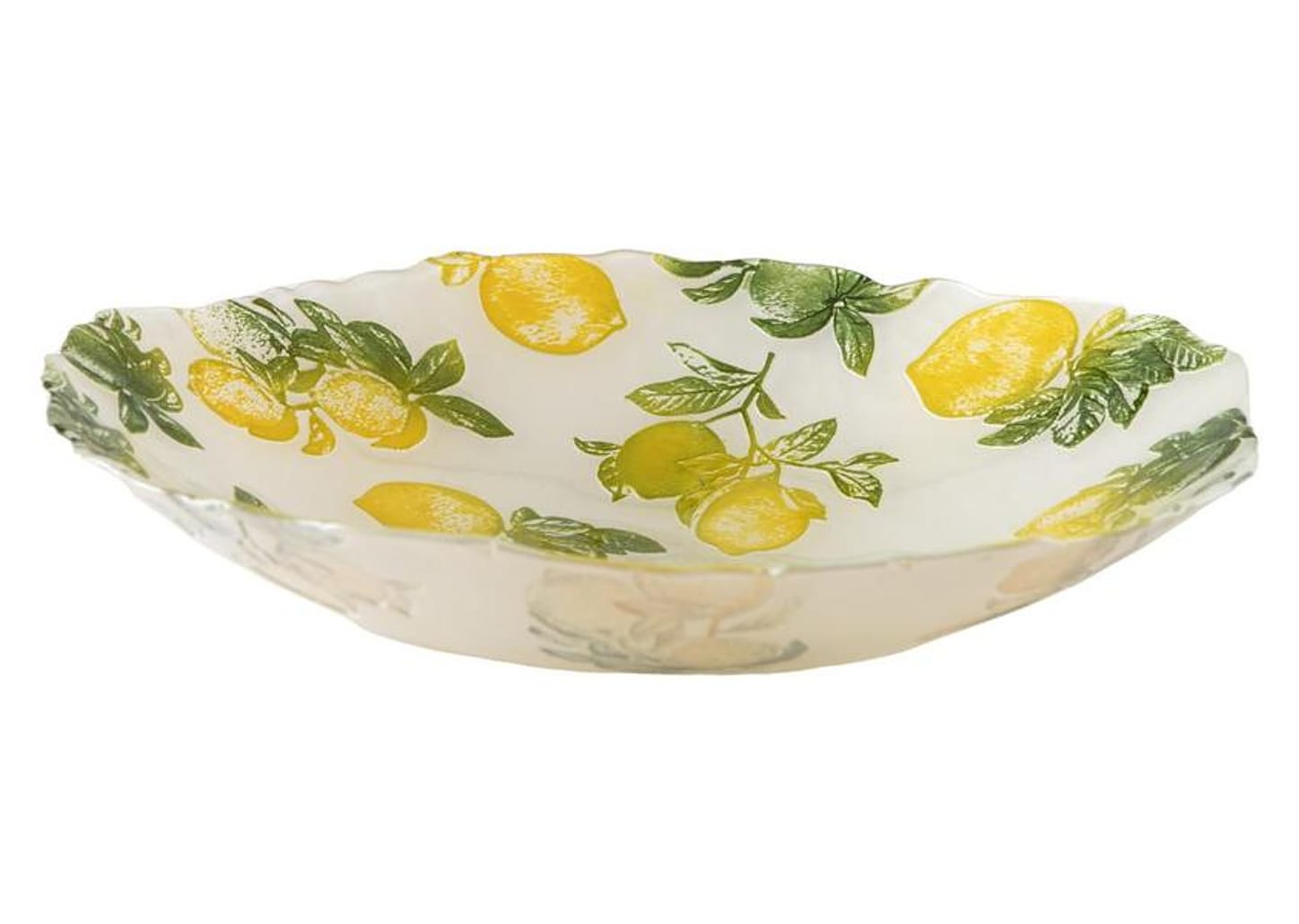 Centro de Mesa de Vidro Redondo Nell Limão