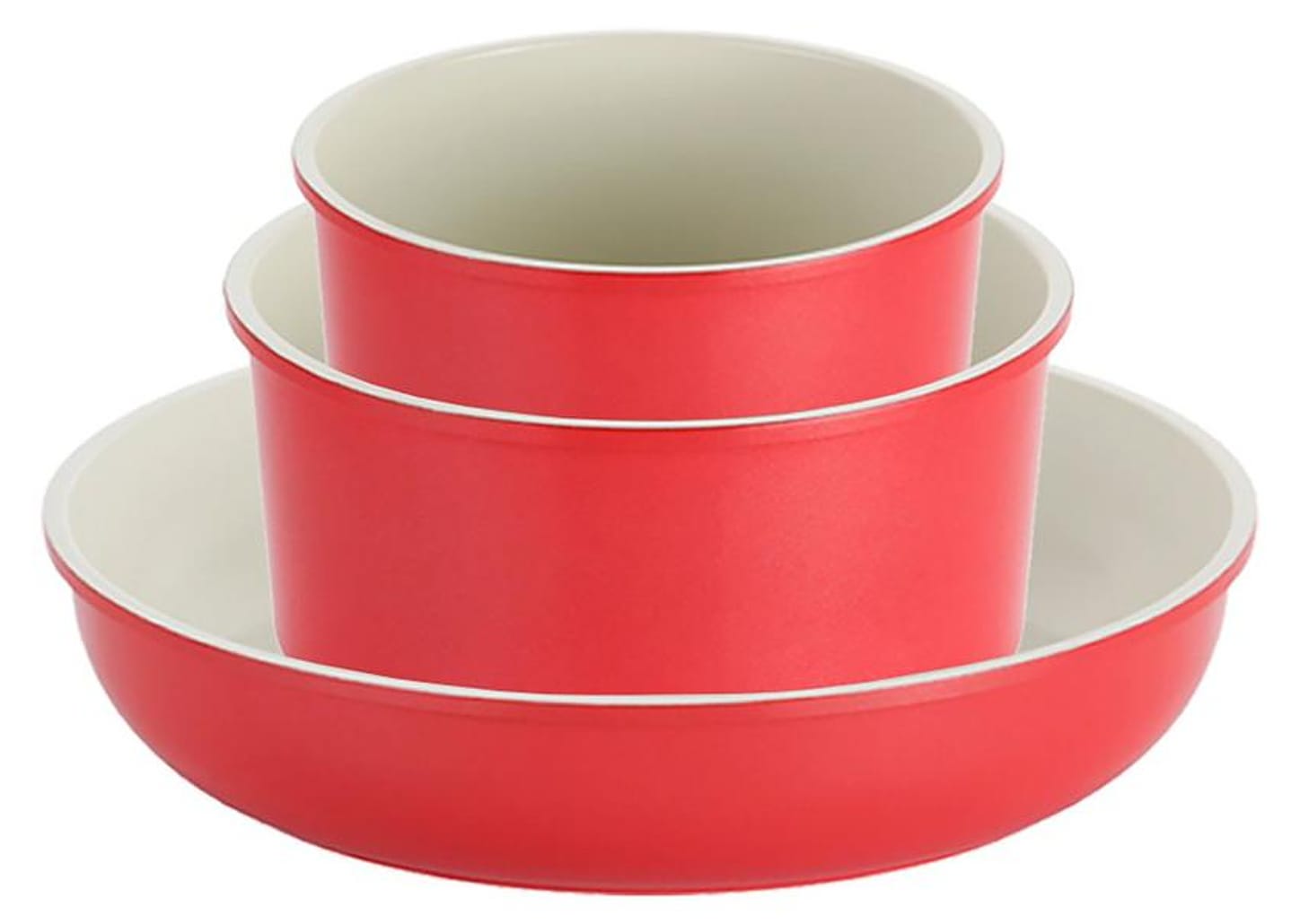 Jogo de Panelas Neoflam Revestimento Cerâmico de Alumínio Salmão 3 Peças Midas Plus