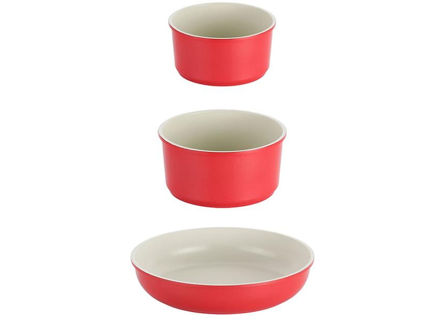 Jogo de Panelas Neoflam Revestimento Cerâmico de Alumínio Salmão 3 Peças Midas Plus