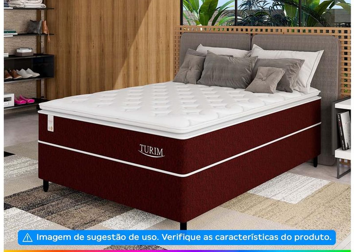 Colchão Casal Plumatex de Mola Ensacada 28x138x188cm Turim