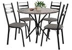 Mesa de Jantar 4 Cadeiras Redonda Artefamol América Capri