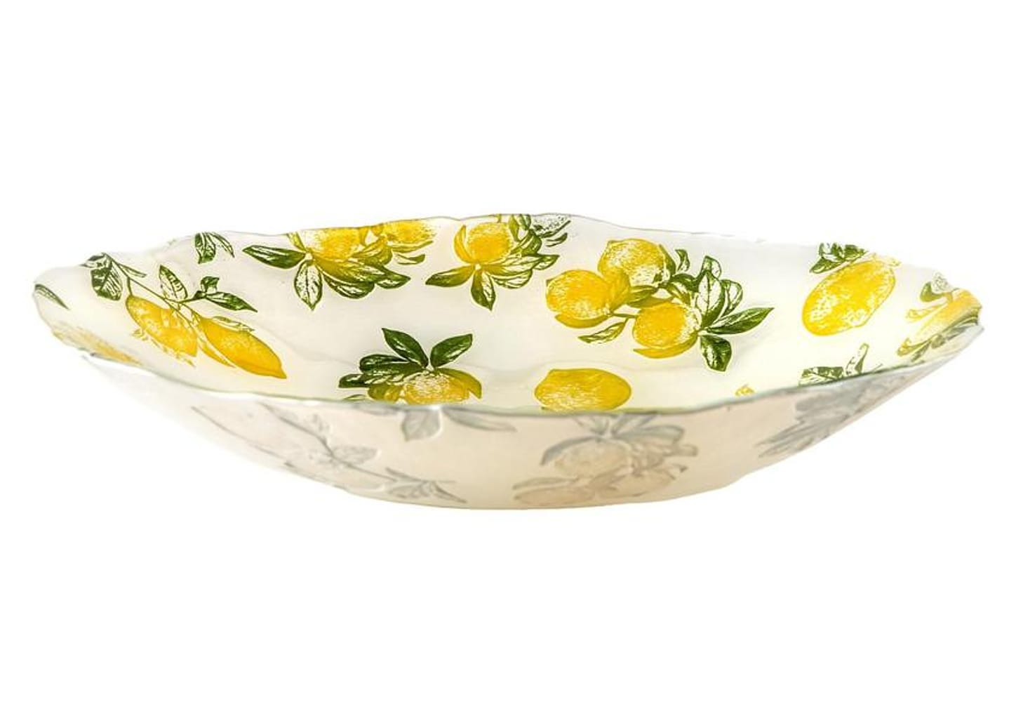 Centro de Mesa de Vidro Redondo Nell Limão