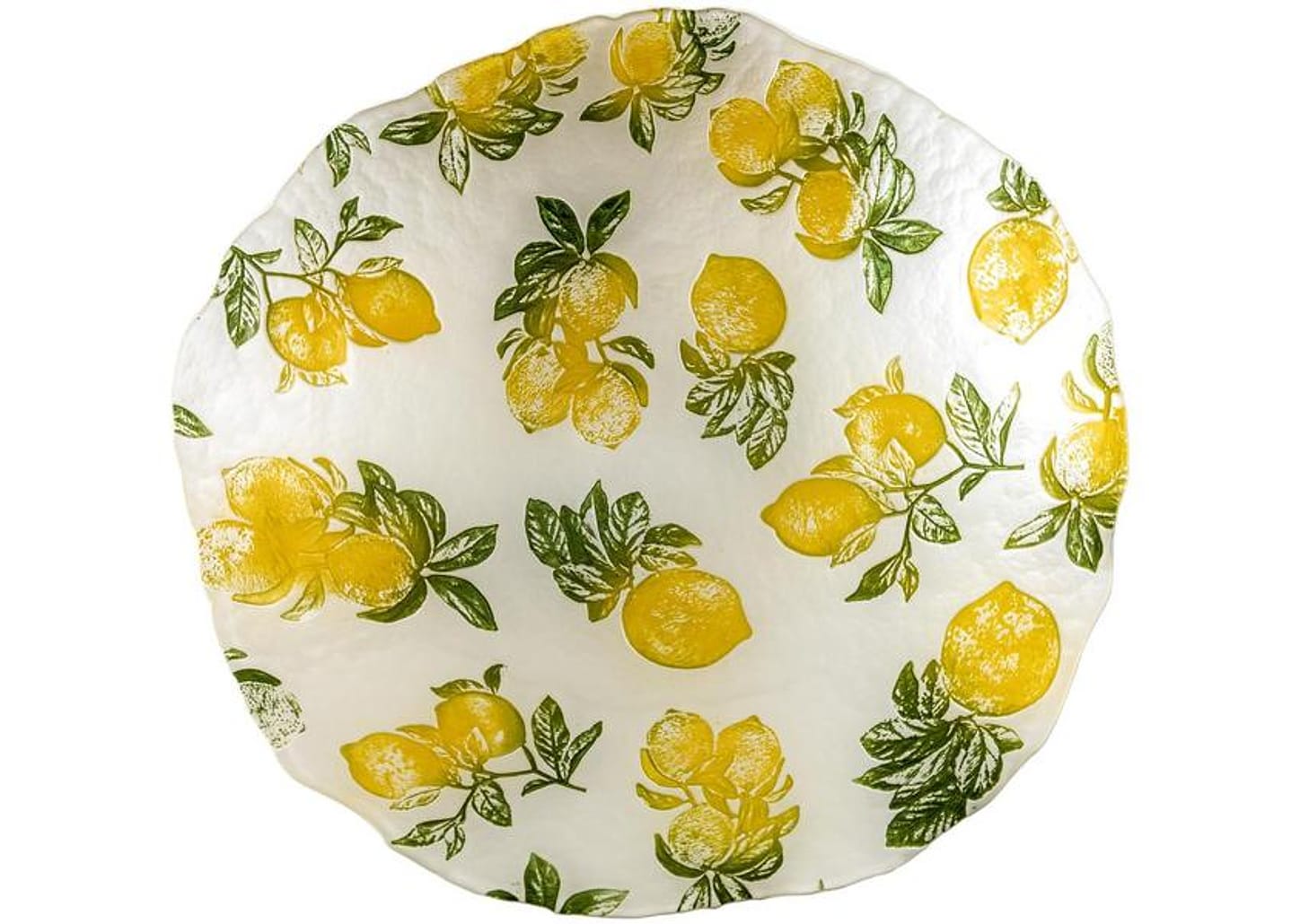 Centro de Mesa de Vidro Redondo Nell Limão