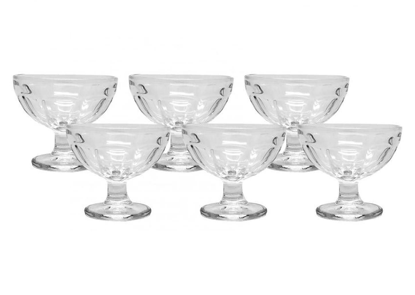 Jogo de Taças de Sobremesa de Vidro 160ml 6 Peças Haus Concept Gelato