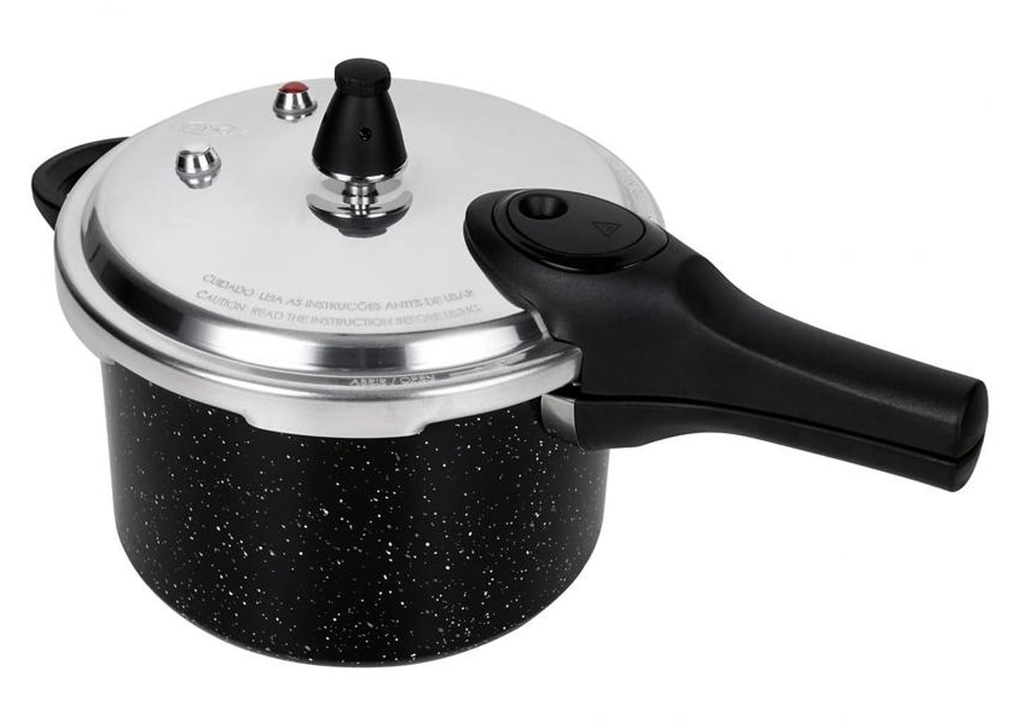 Panela de Pressão Brinox 4,2L Preta - Ceramic Life Pressure