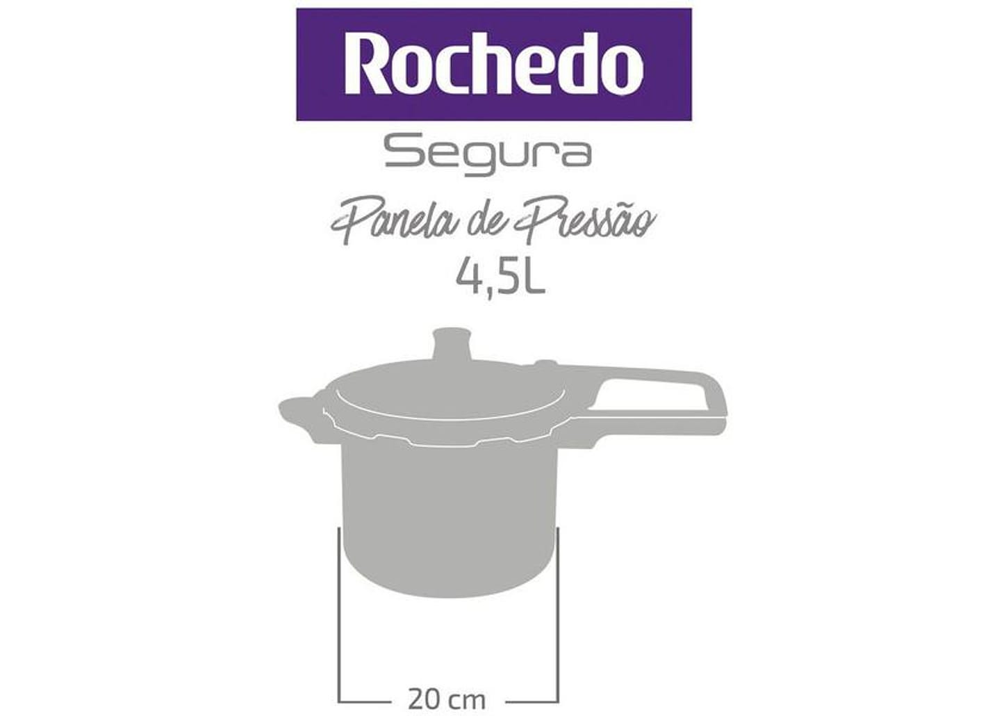 Panela de Pressão Rochedo 4,5L Vermelho - Segura