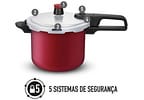 Panela de Pressão Rochedo 4,5L Vermelho - Segura
