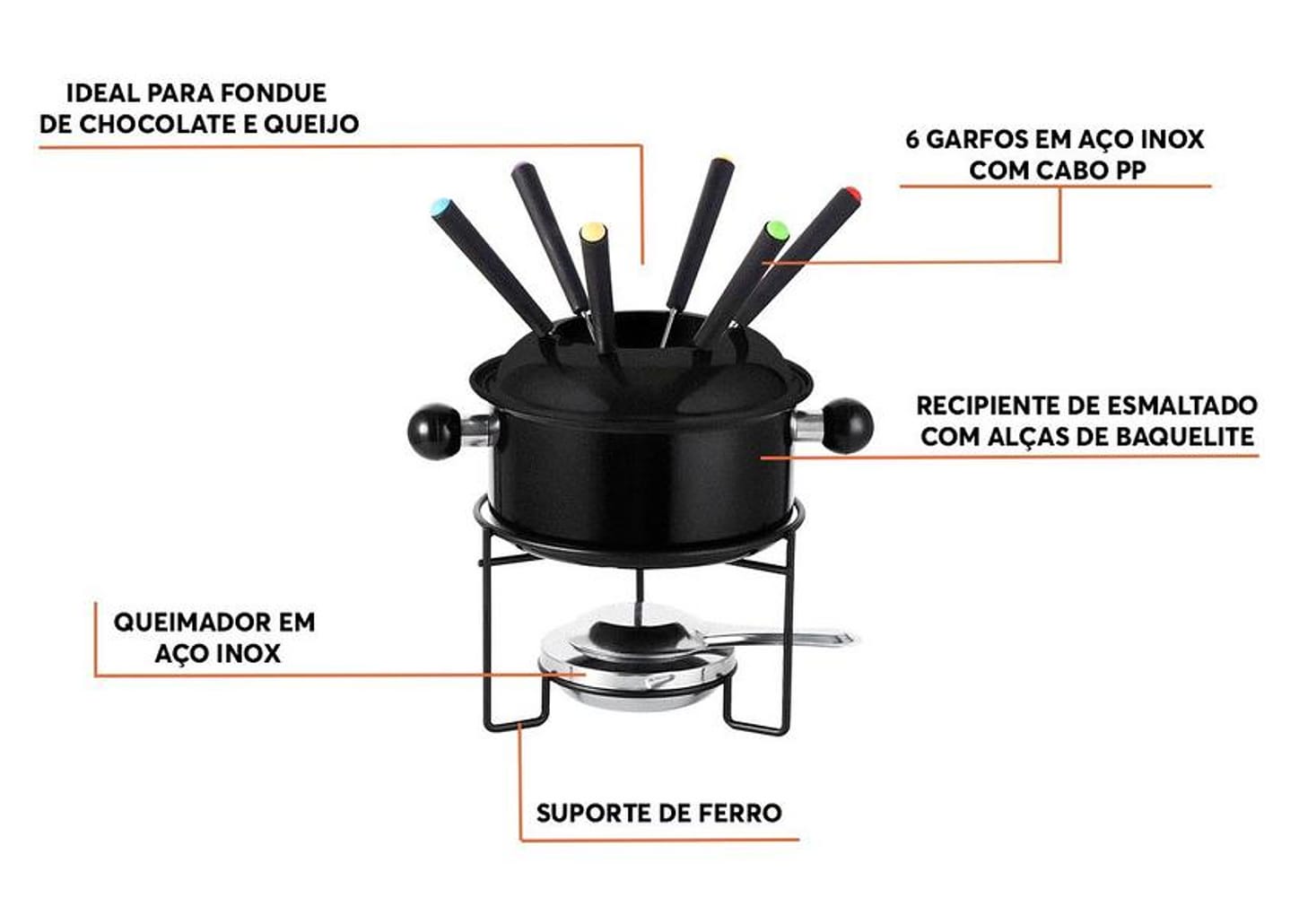 Aparelho de Fondue Brinox 10 Peças