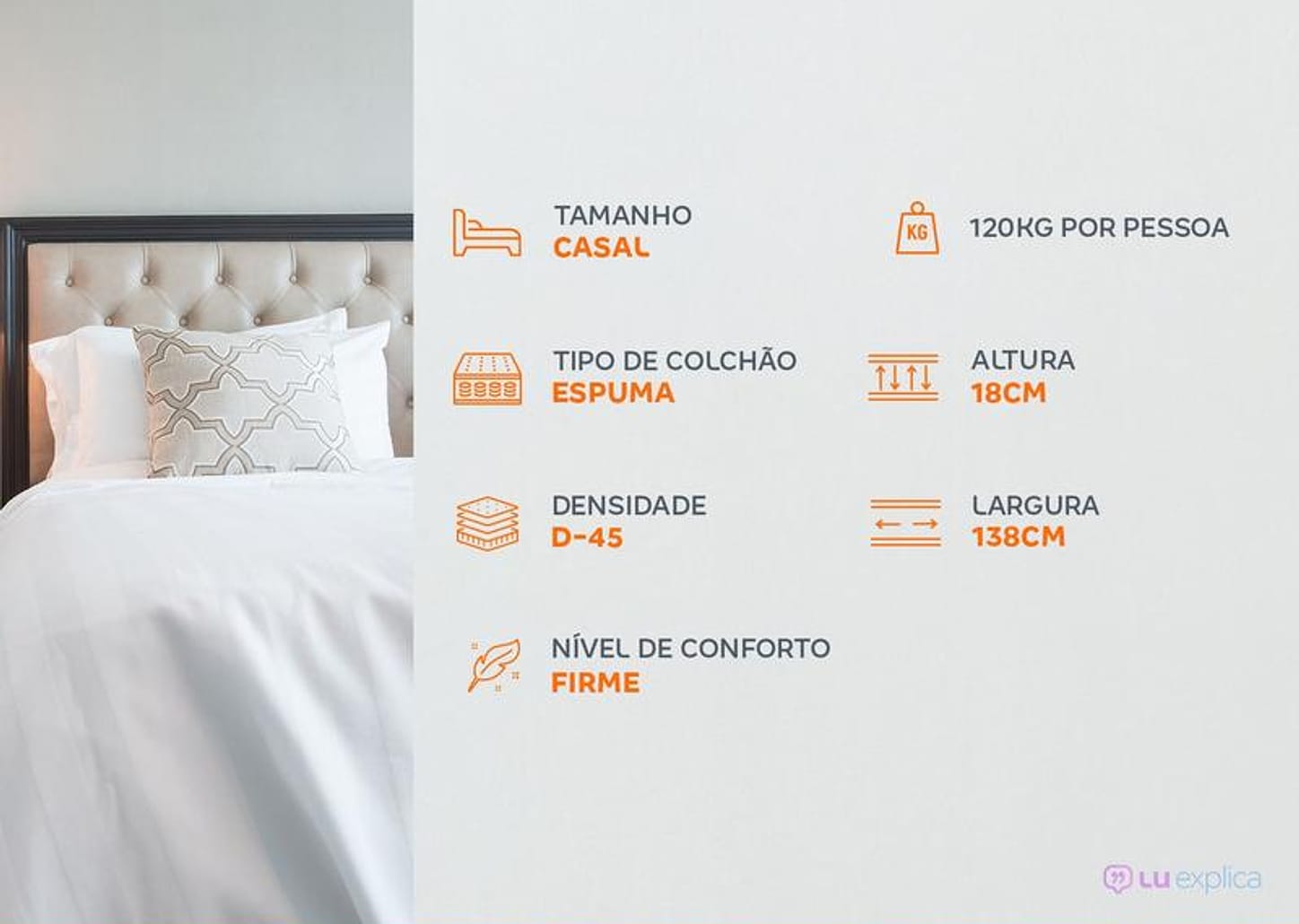 Colchão Casal Prorelax de Espuma D-45 18x138x188cm Jade