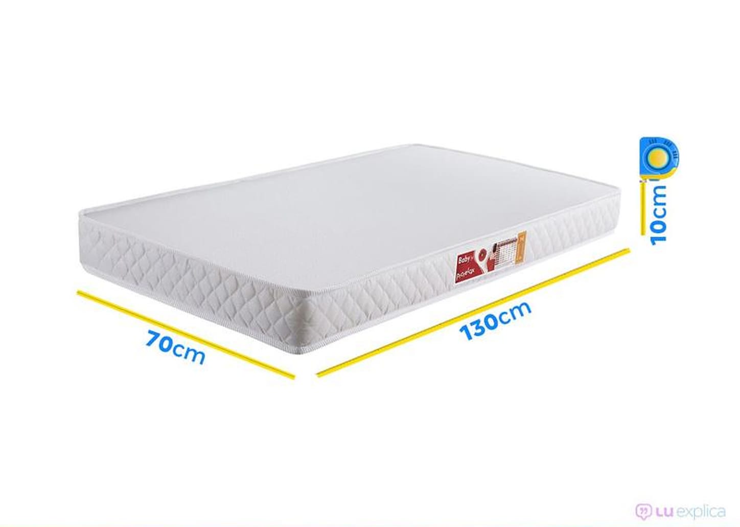 Colchão de Espuma D-18 para Berço Prorelax 70x130cm Baby