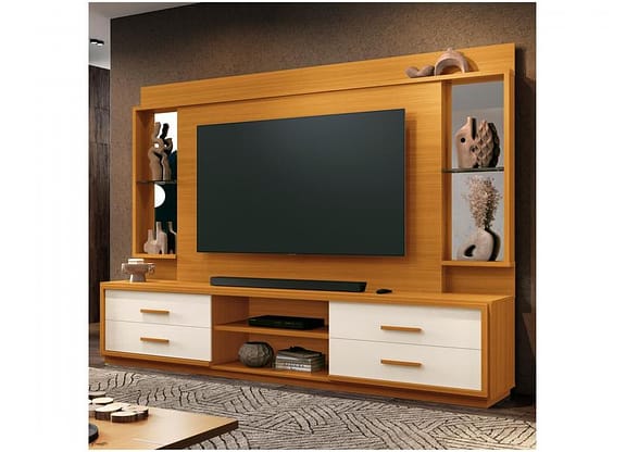 Estante Home para TV até 75” 4 Gavetas EDN Móveis Leni