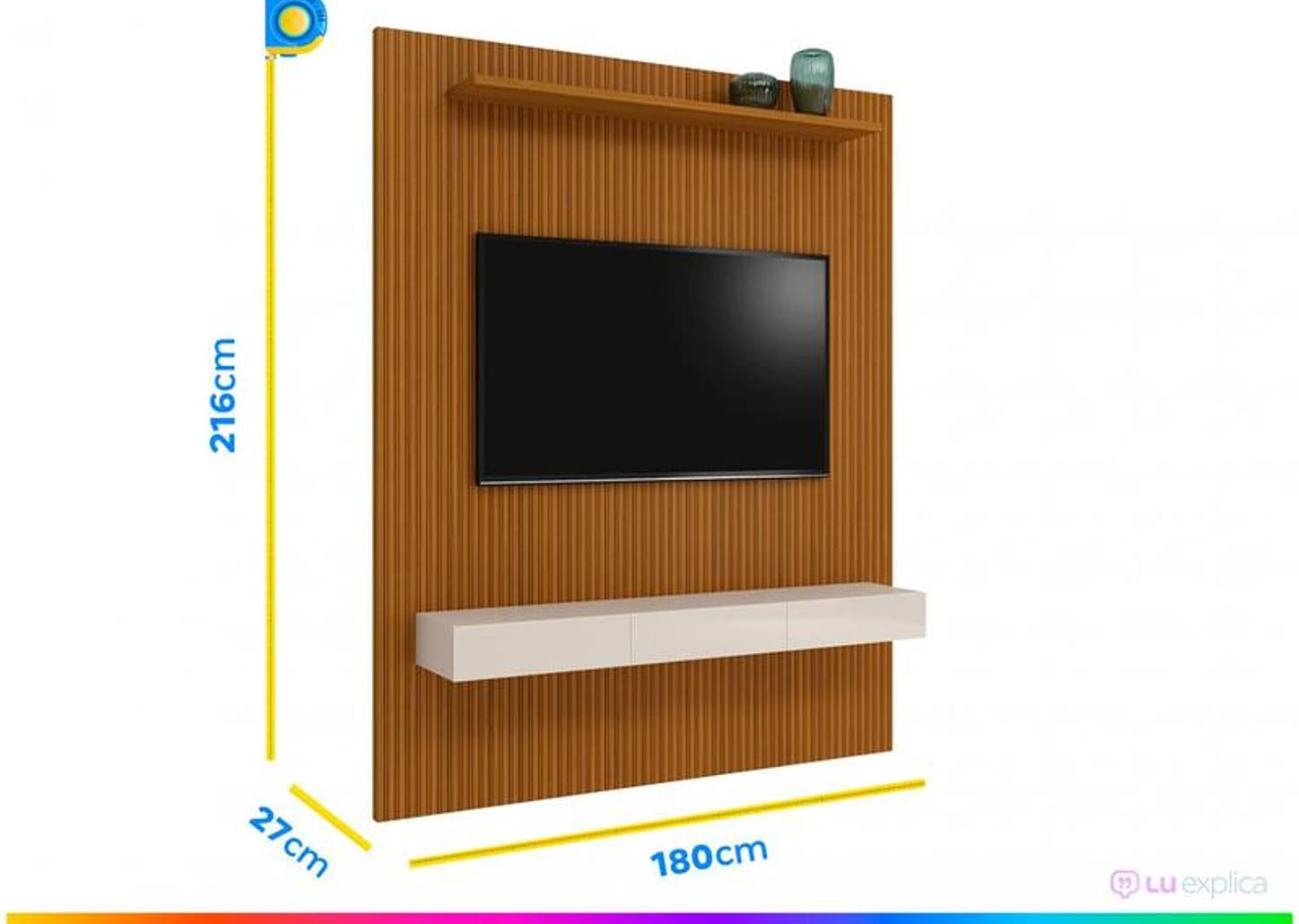 Painel para TV até 75” EDN Móveis Turin