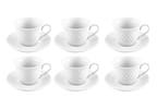 Jogo de Xícaras de Café de Porcelana 65ml Wembley - Hauskraft 6 Peças