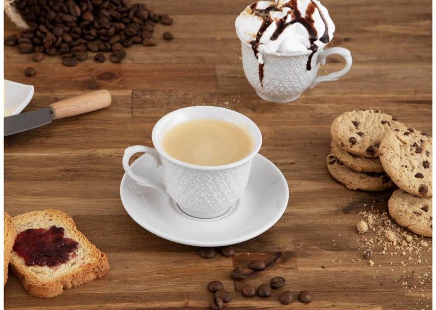 Jogo de Xícaras de Café de Porcelana 65ml Wembley - Hauskraft 6 Peças