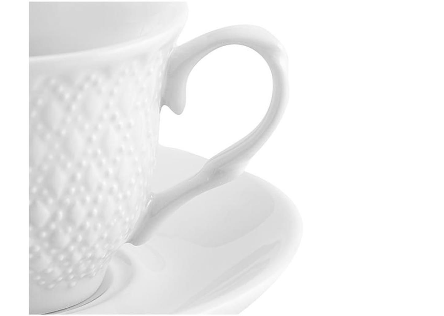 Jogo de Xícaras de Café de Porcelana 65ml Wembley - Hauskraft 6 Peças