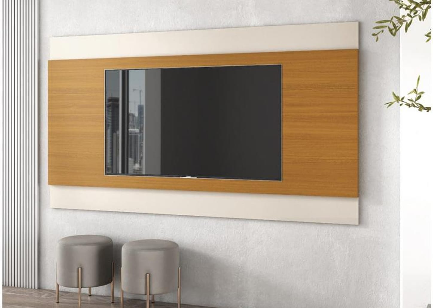 Painel para TV até 58” EDN Móveis Merlot