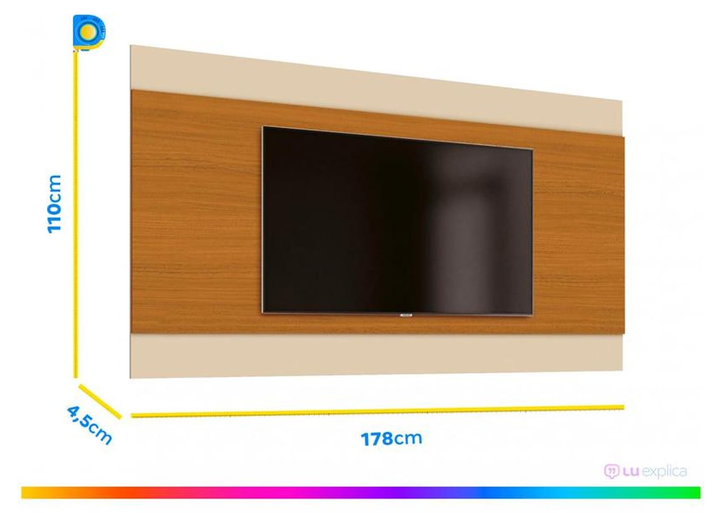 Painel para TV até 58” EDN Móveis Merlot